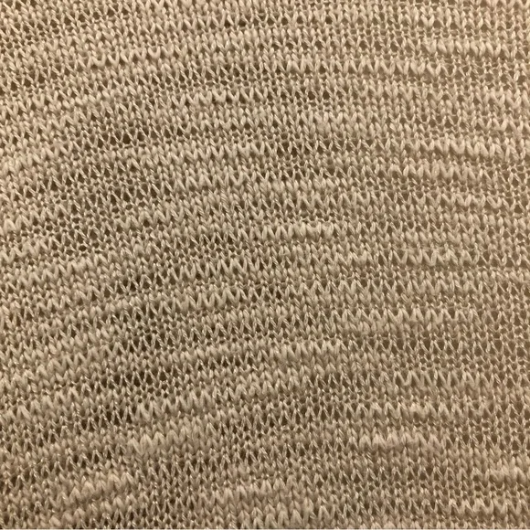 Sonoma W Size L Cream/Blue Color-Block Drop Shoulder Open-Front Cardigan Sweater - Picture 7 of 9